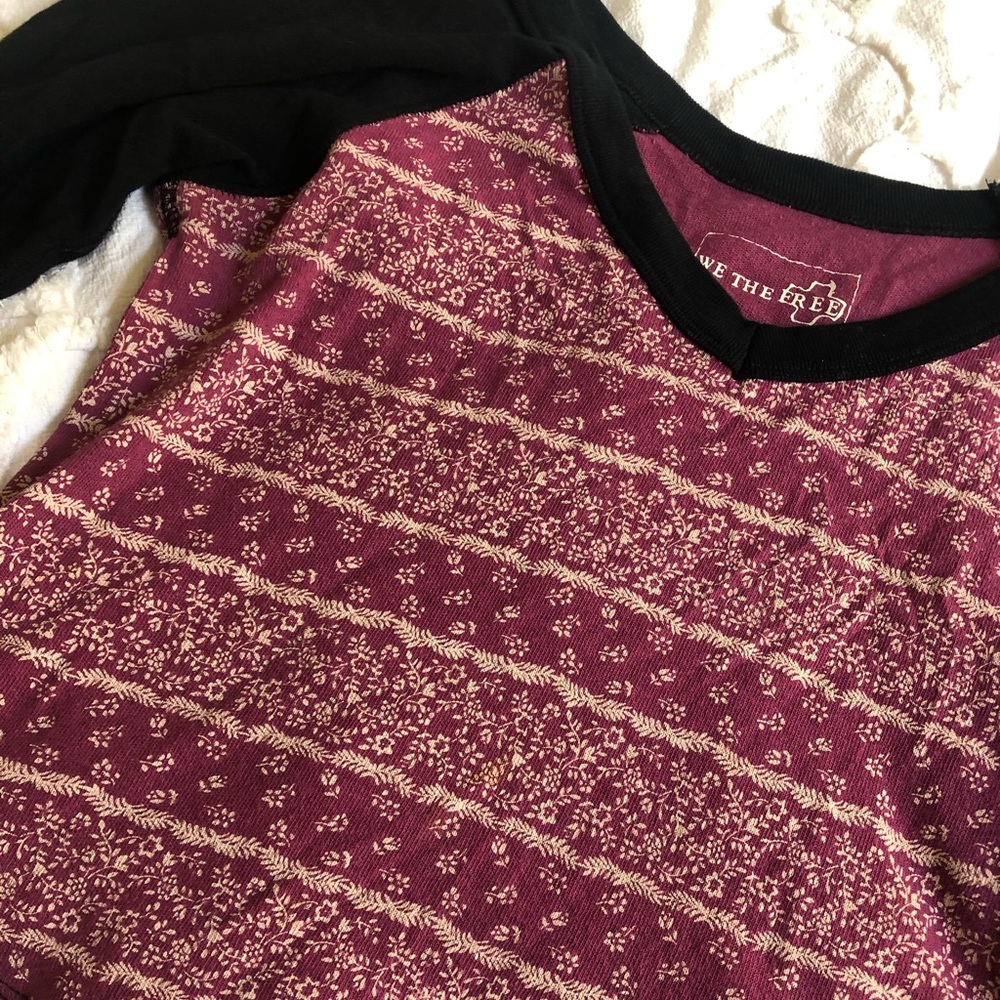 Free People Long Sleeve Crop Top